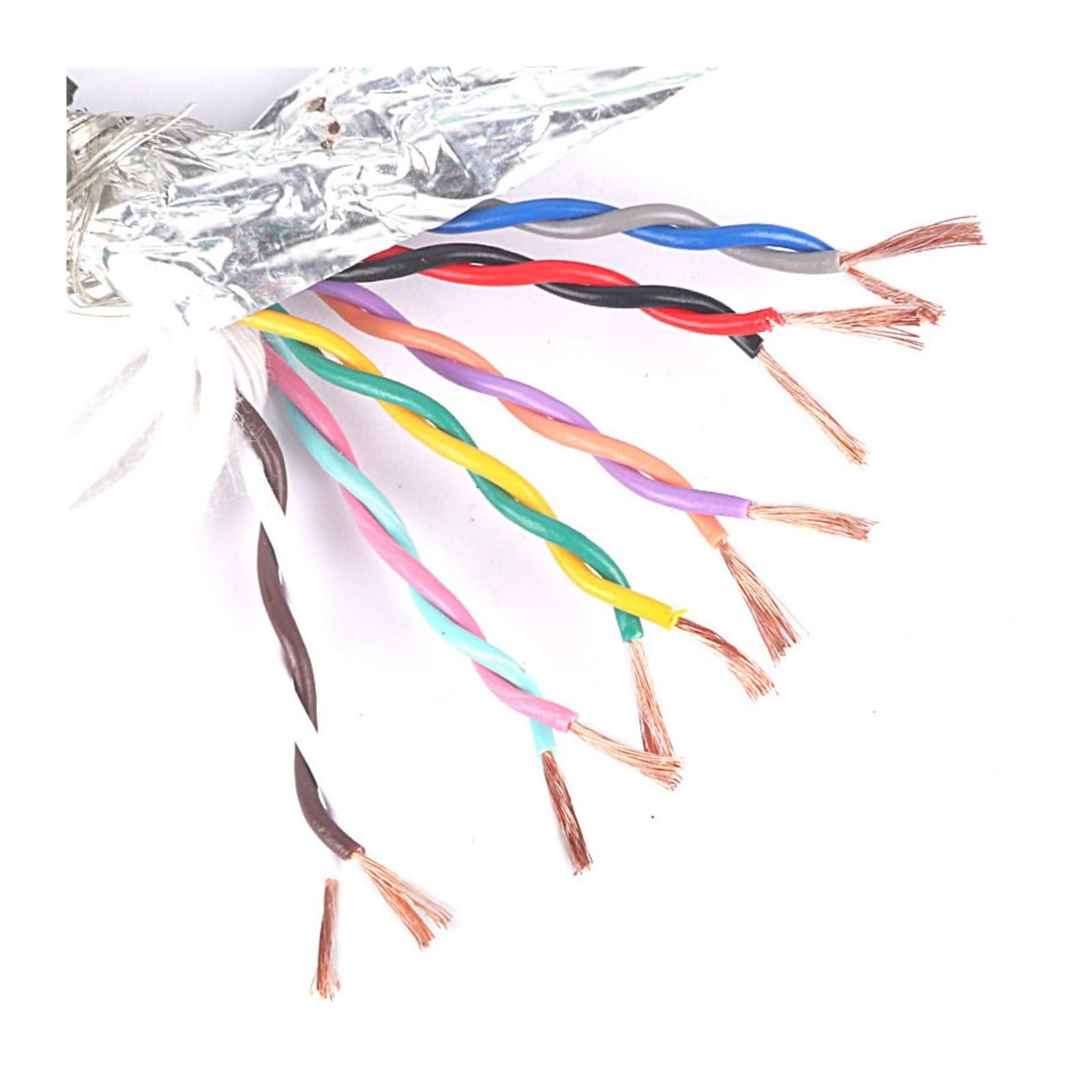 TRVVPS kabel ekranowany STP skrętka | Izolowany kabel sterujący sygnałem CNC od 2 do 20 rdzeni 17-26AWG (10Meters,2CORES_20 AWG 0.5MM2)