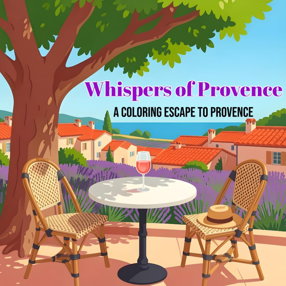 Whispers of Provence: A Bold and Easy Coloring Book for Adults and Teens with 40 Cozy French Countryside Scenes, Lavender Fields, and Forgotten ... and Stress Relief (Coloring Journeys)