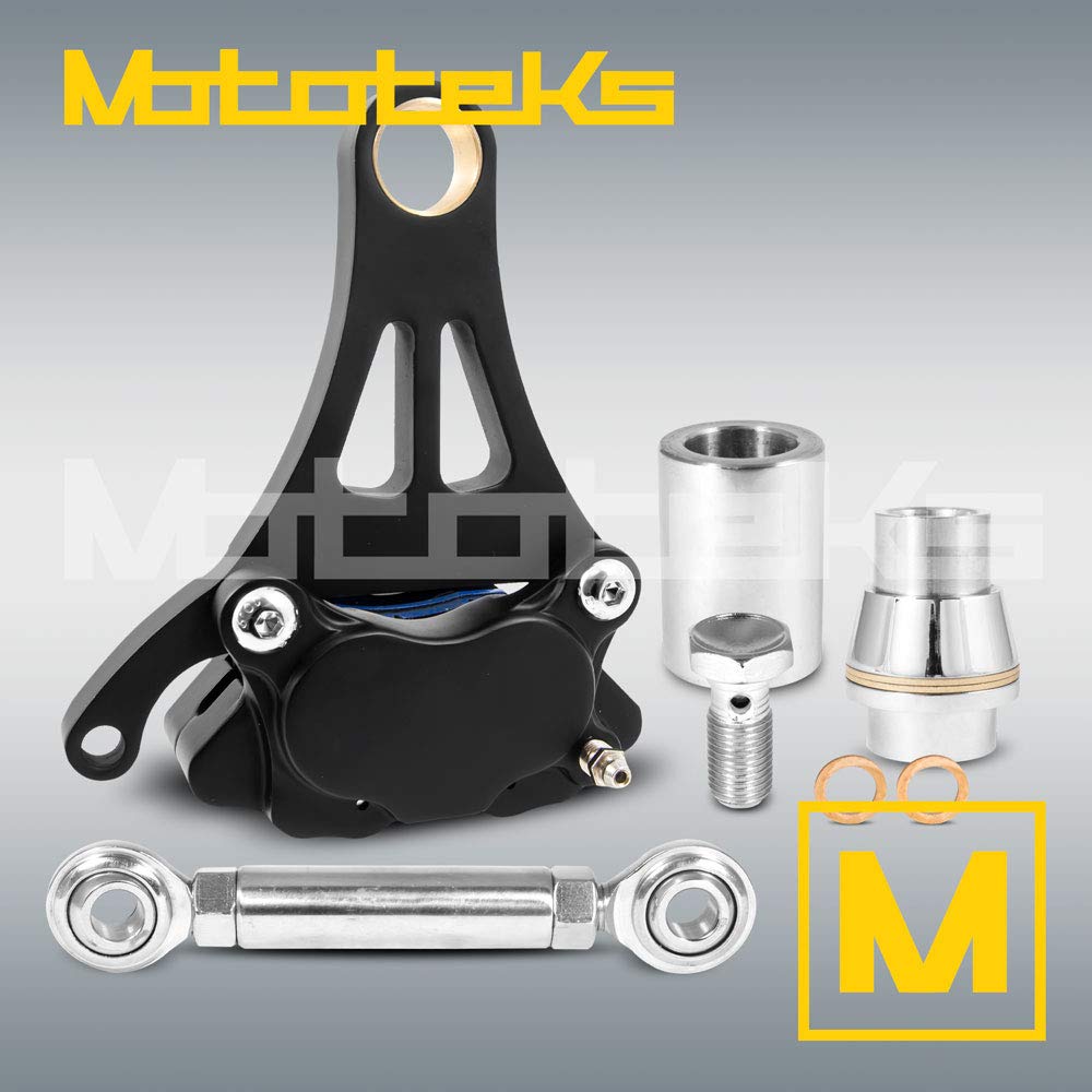 HARLEY SPRINGER BRAKE CALIPER KIT FITS DNA PAUGHCO SPRINGERS (LEFT, BLACK)