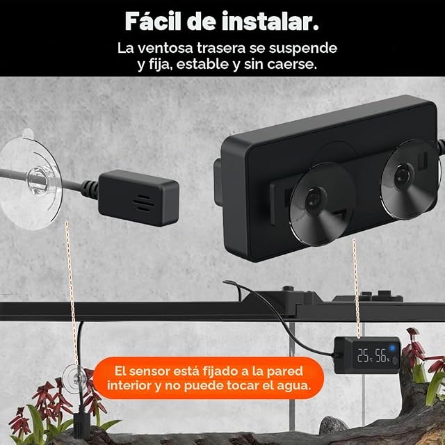 Foto 3 de 7 de Termómetro e higrómetro para reptiles, mini termómetros LCD