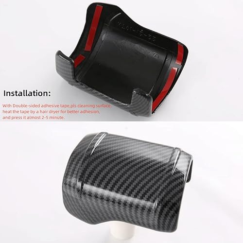 Miniatura 5 de Cubierta de palanca de cambios central de consola para Ford F150 F-150 2021 2022 2023 2024 ABS Accesorios interiores de fibra de carbono