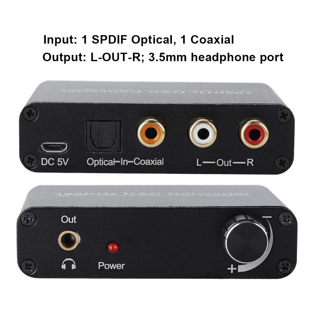 VBESTLIFE Decodificatore, convertitore analogico Toslink coassiale Ottico Digitale 5.1 HD, decodificatore Digitale, Alta compatibilità