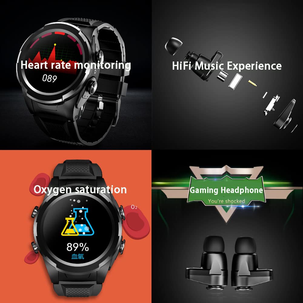 Smartwatch fitness, kolorowy ekran IPS 1,28", kompatybilny z telefonami z systemem Android i iOS, z funkcją monitorowania tętna i tlenu we krwi, wieloma trybami ćwiczeń