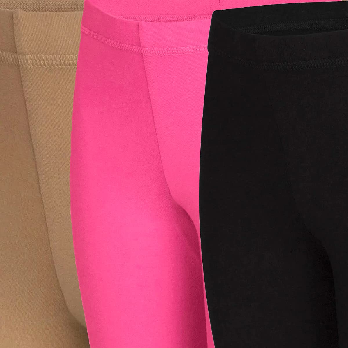 2K Kids Girls Cycling Shorts| Under Dress | Yoga Shorts | Workout Shorts | Running Shorts | Gym Shorts For Girls, Beige, 11 - 12 Year - Image 5 thumbnail