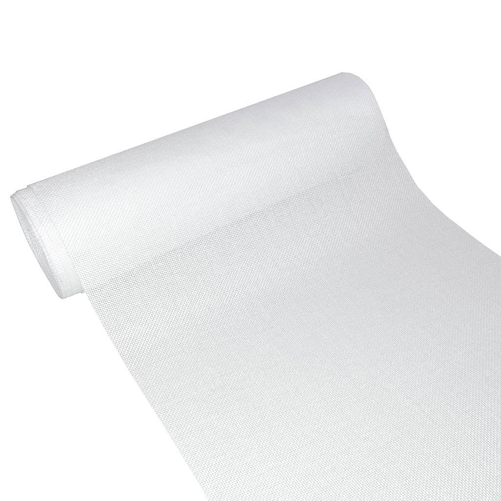 DEKO AS Shabby Chic Linen Look Table Runner, Polyester, Odourless, 30 cm x 5 m, White