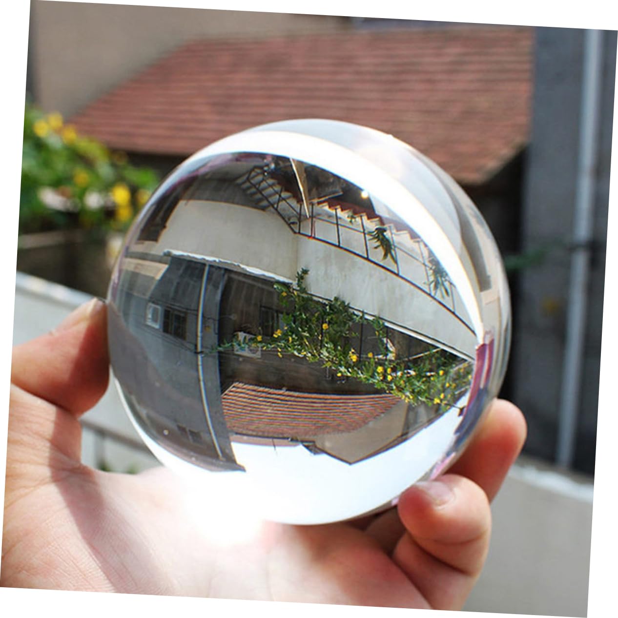 Amazon | Angoily 透明なガラス玉 反射ボール ボール球 水晶玉球 写真