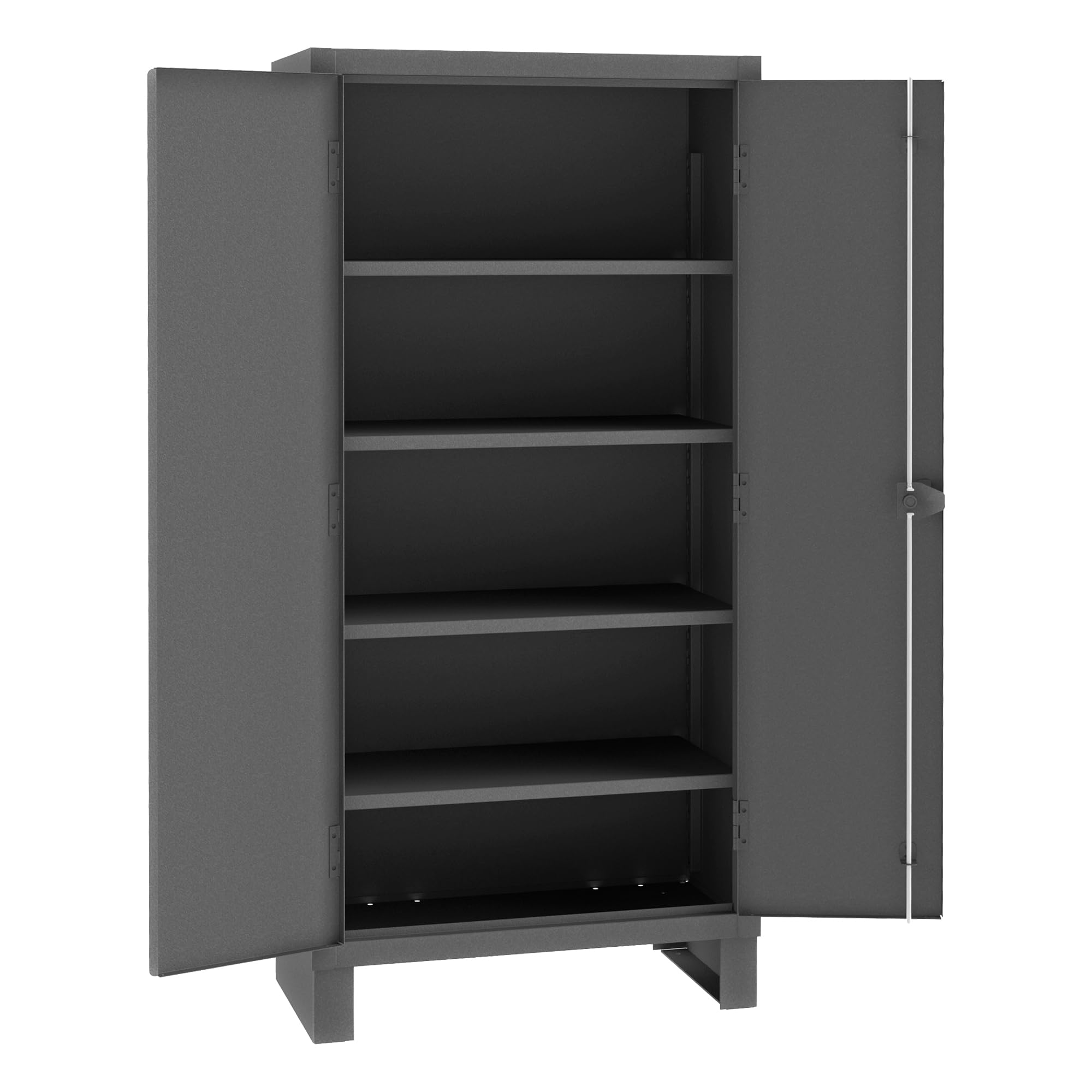 Durham 14 Gauge Welded Steel Heavy Duty Recessed Door Style Lockable Storage Cabinet, 3703-4S-95, 4800 lbs Capacity, 24" Length x 48" Width x 72"