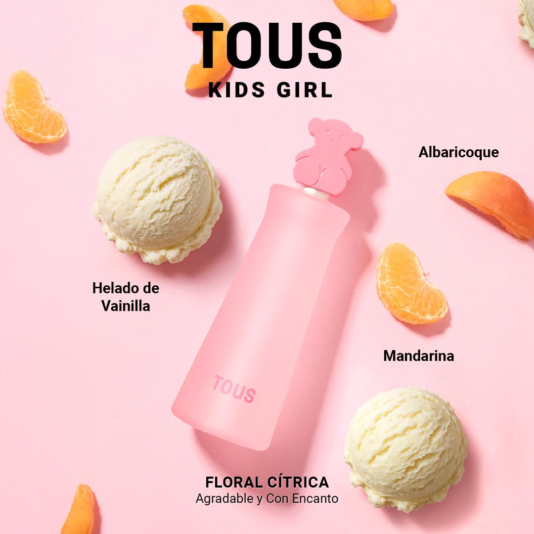 Tous Kids Girl, Eau de Toilette für Mädchen, Frisch-fruchtig-blumiger Duft, 100ml Zerstäuber
