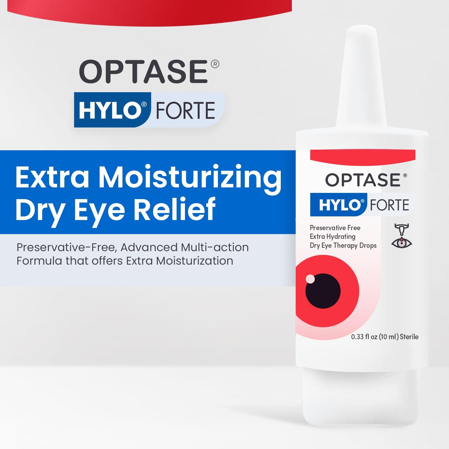 Optase HYLO Forte Dry Eye Drops, Preservative-Free 300 Drops – Extra Moisture – Active Glycerin & Hyaluronic Acid – Contact Lens Compatible – 0.33 fl oz - Image 3