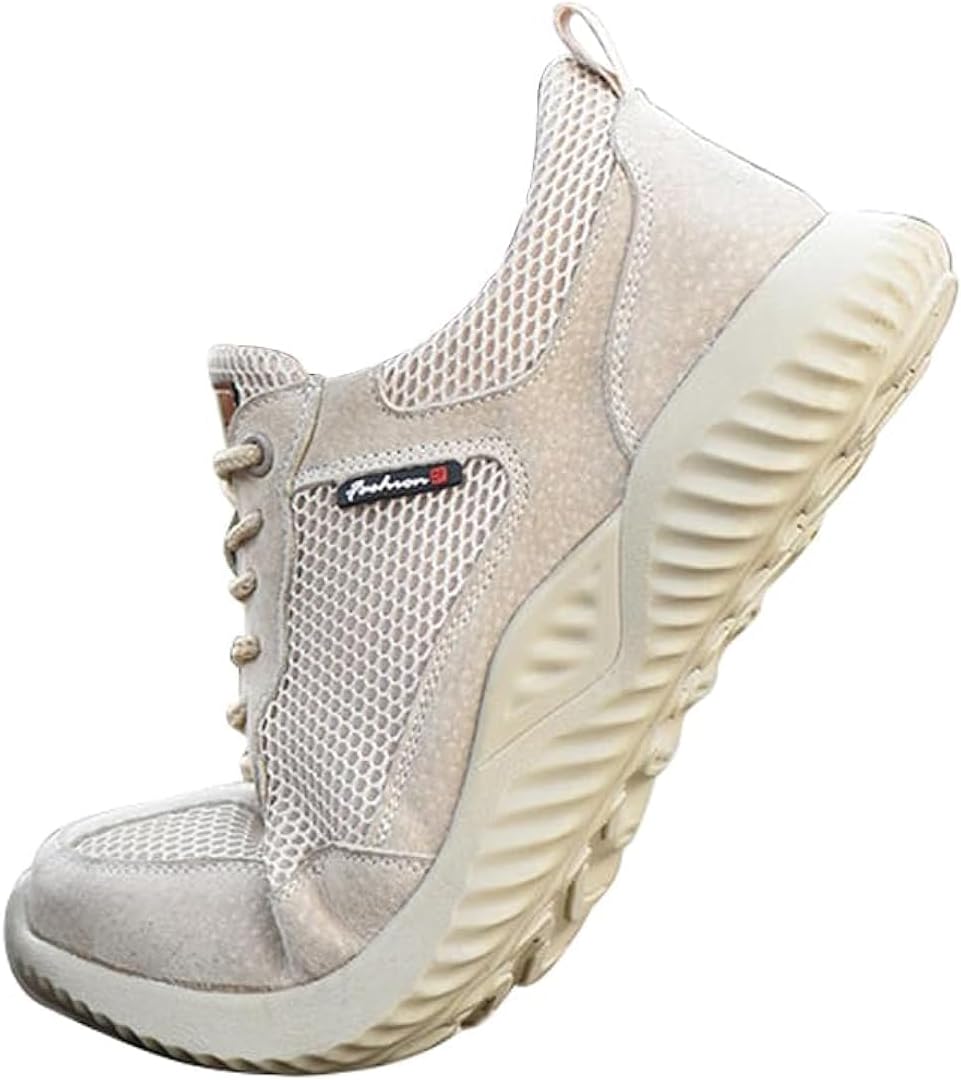 Safety Shoes Work Boots Ultra Lightweight Composite Toe Cap Steel Toe Safety Hiker Shoes Black Spring and Summer