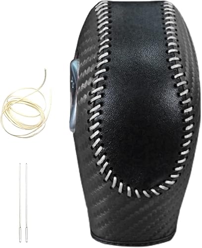 Miniatura 7 de EATAKWARD Funda para perilla de palanca de cambios de fibra de carbono PU para Ford Focus 2012 2013 2014 2015 2016 Ford Fiesta 2014 2015 2016 Ford