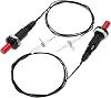 Aupoko 2Pcs Piezo Spark Ignition Kit, Push Button Igniter with Heat-resistant Electrode and 1 Meter Wire, Type of 1 Out 2, Fit for Gas Fireplace, Oven, Heater, Kitchen Stove Ignitor