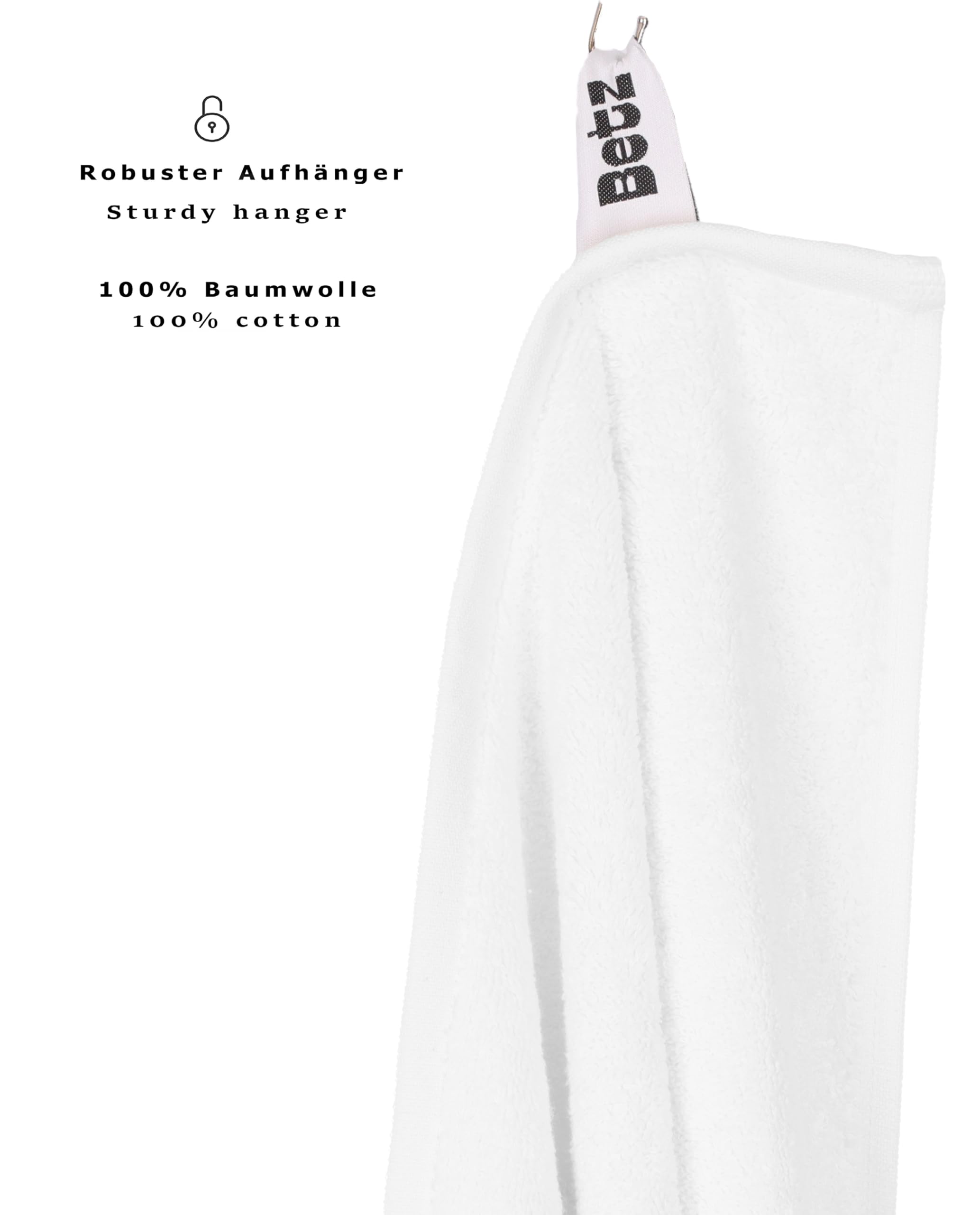 Betz Set di Asciugamani 3 Pezzi 1 Asciugamano 1 Asciugamano Ospiti 1 Asciugamano da Bagno 100% Cotone Diversi Colori e Modelli Colore Bianco Bath