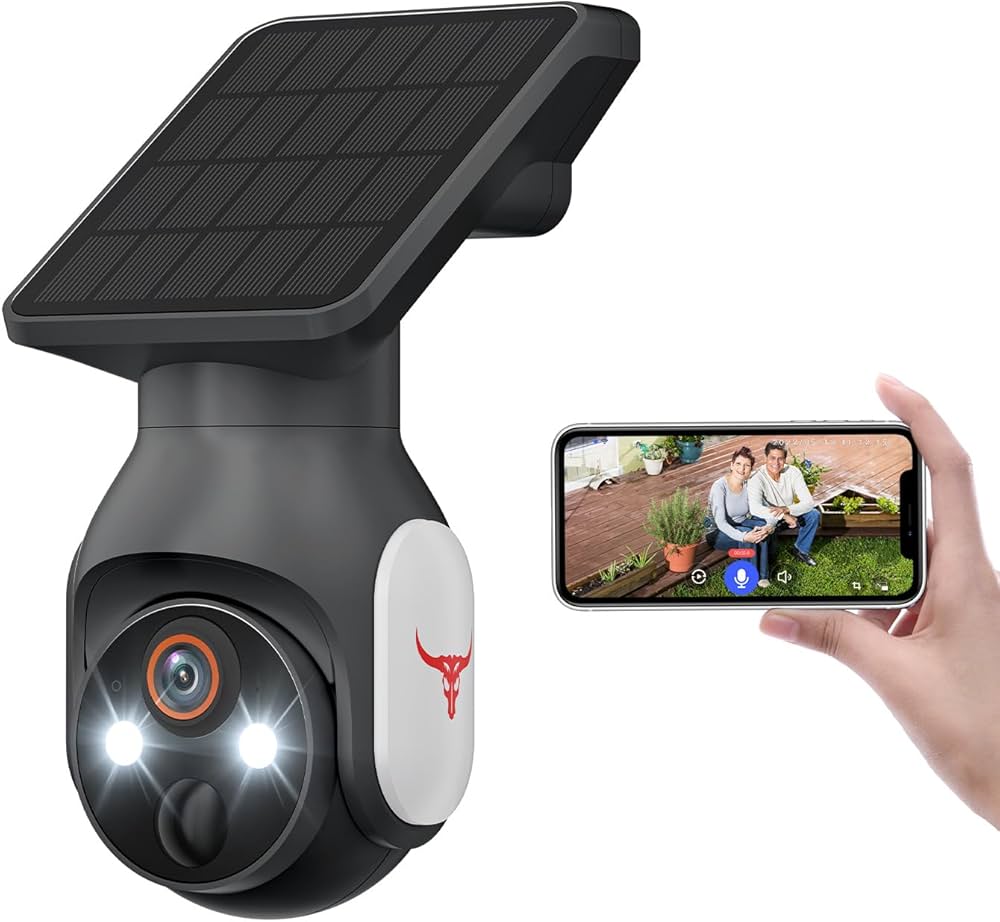 Amazon.co.jp: 2K 防犯カメラ 屋外 ソーラー 高効率ソーラー充電