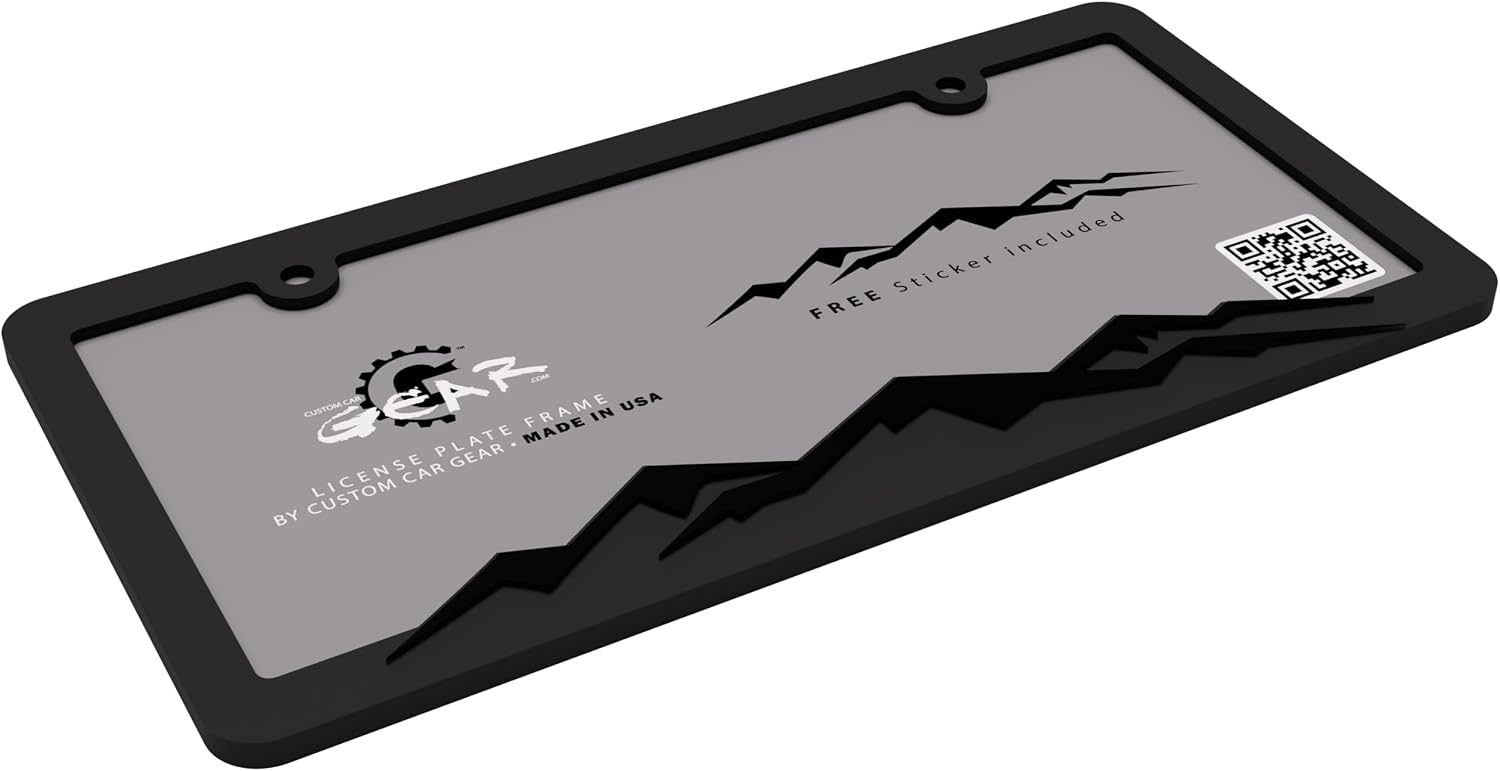 Mountain License Plate Frame Bracket Blackout Edition