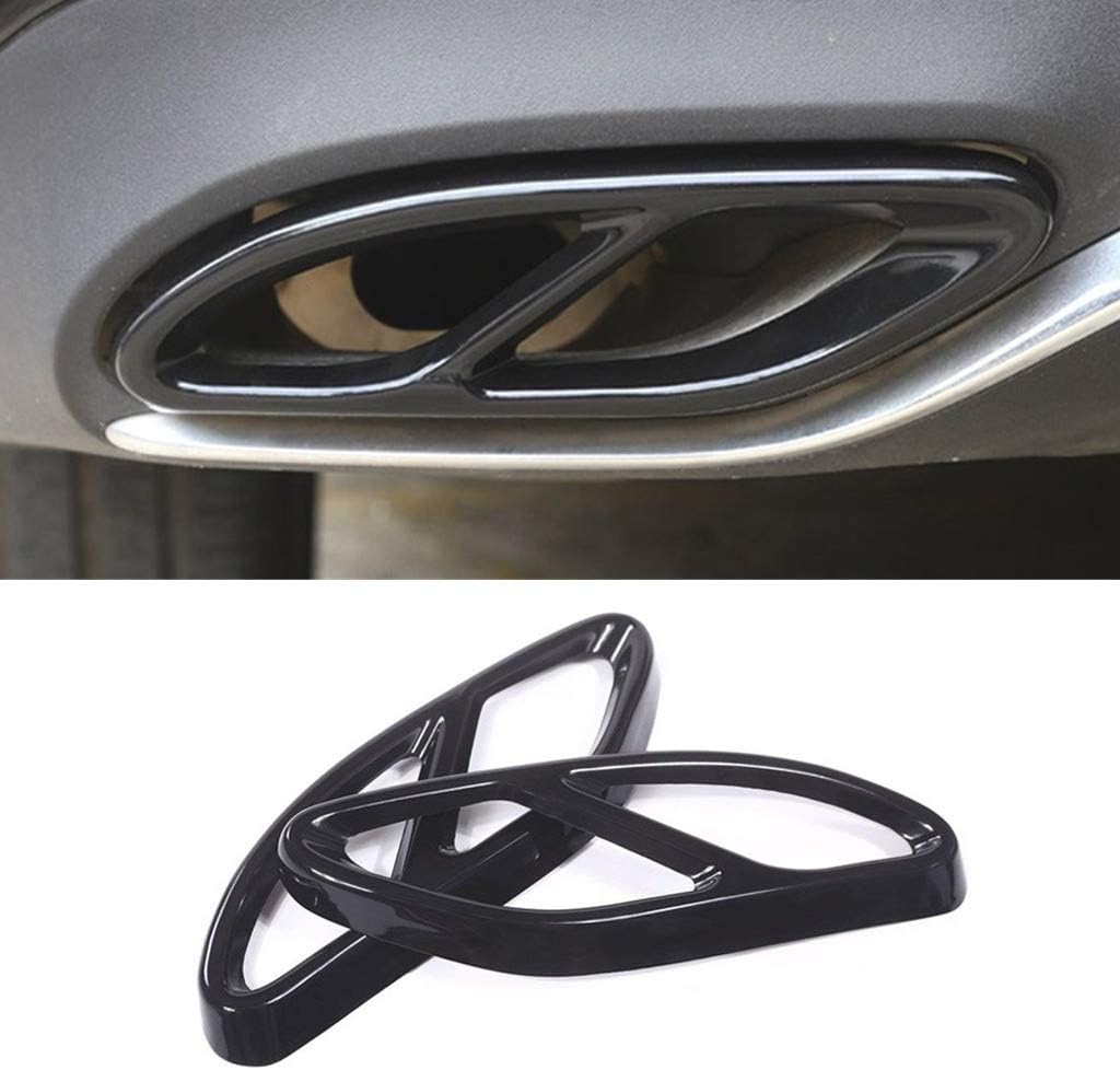 MAVMAX For GLC A B C EClass W205 Coupe W213 W176 W246 2016-17 Car Accessory AMG Exhaust Cover Trim Steel Stainless Steel (gloss black)