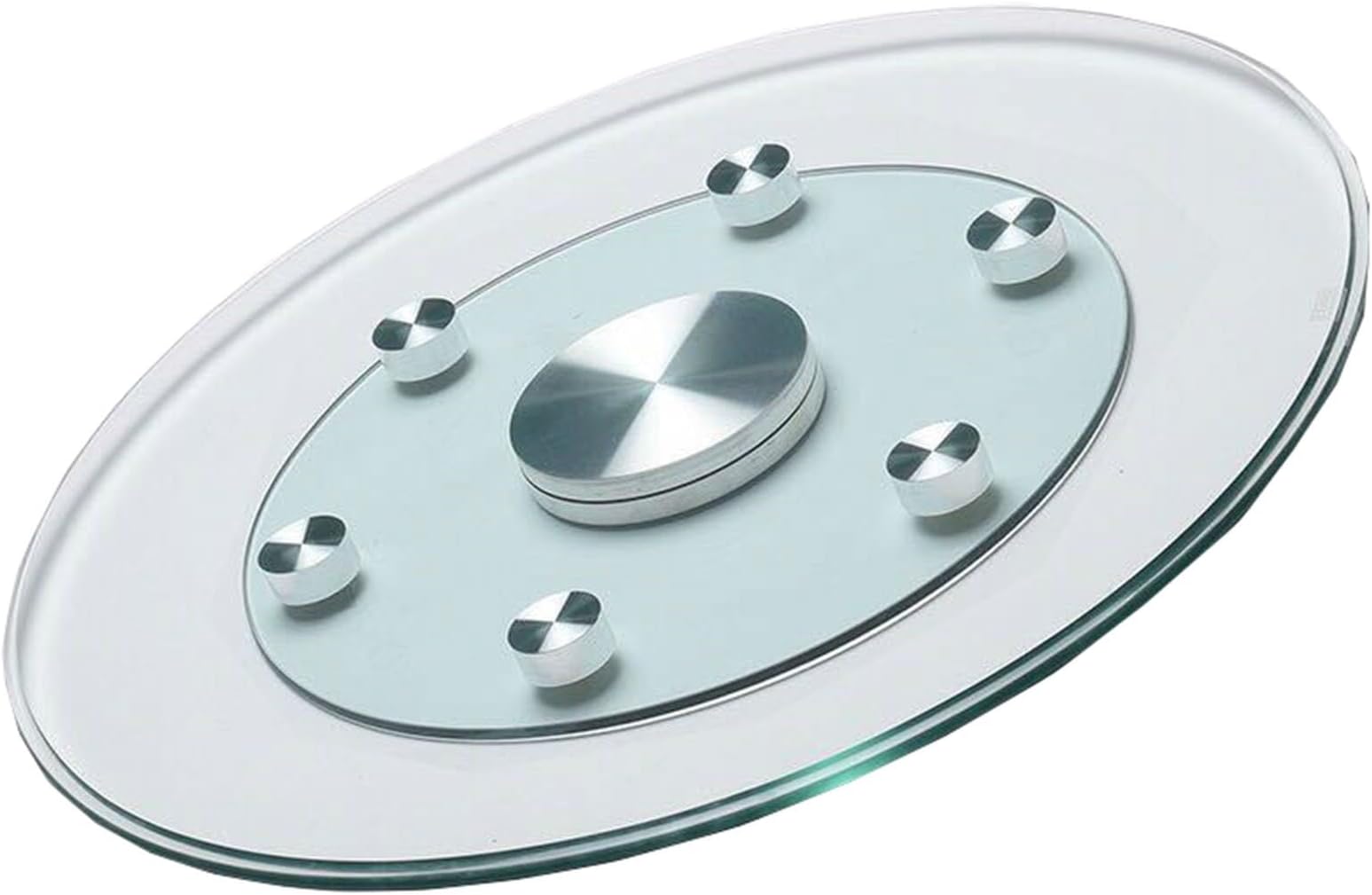 Round Rotating Dining Table - 60/70/80cm Aluminum Alloy Base Anti-Tipping Design Space-Saving Stylish and Functional for Dining Room Kitchen and Small Spaces
