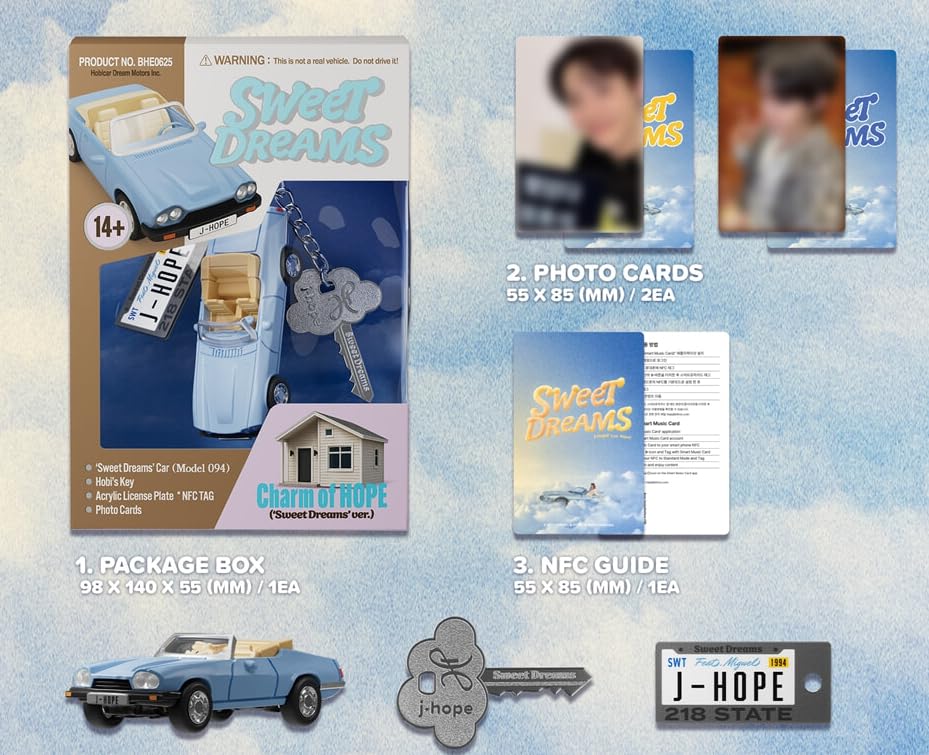 Amazon.com: Charm of HOPE NFC Album for BTS J-hope (Sweet Dreams