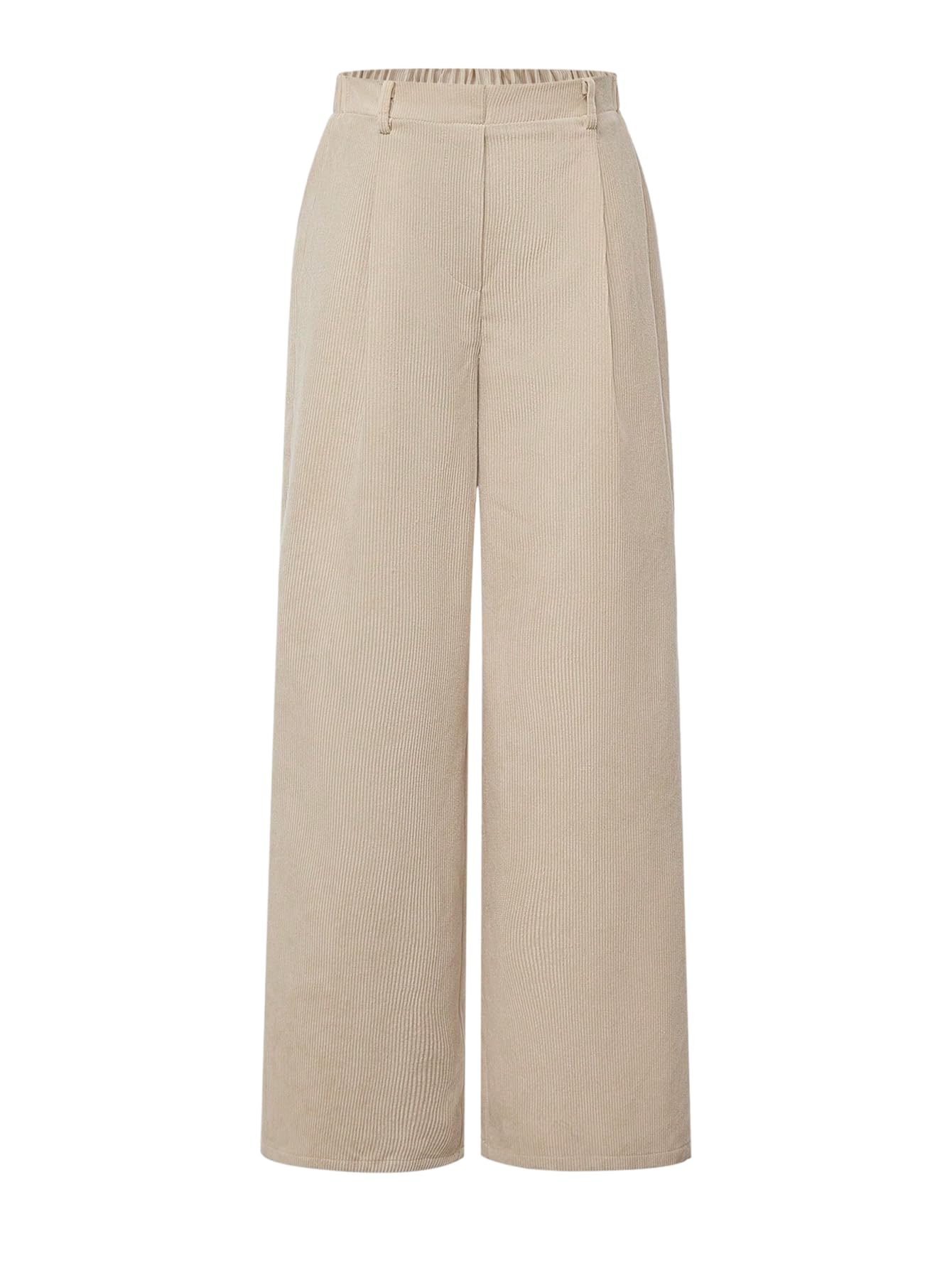 OYOANGLE Girls Casual Wide Leg Loose Long Button Pants Elastic Waist Pleated Trousers with Pockets