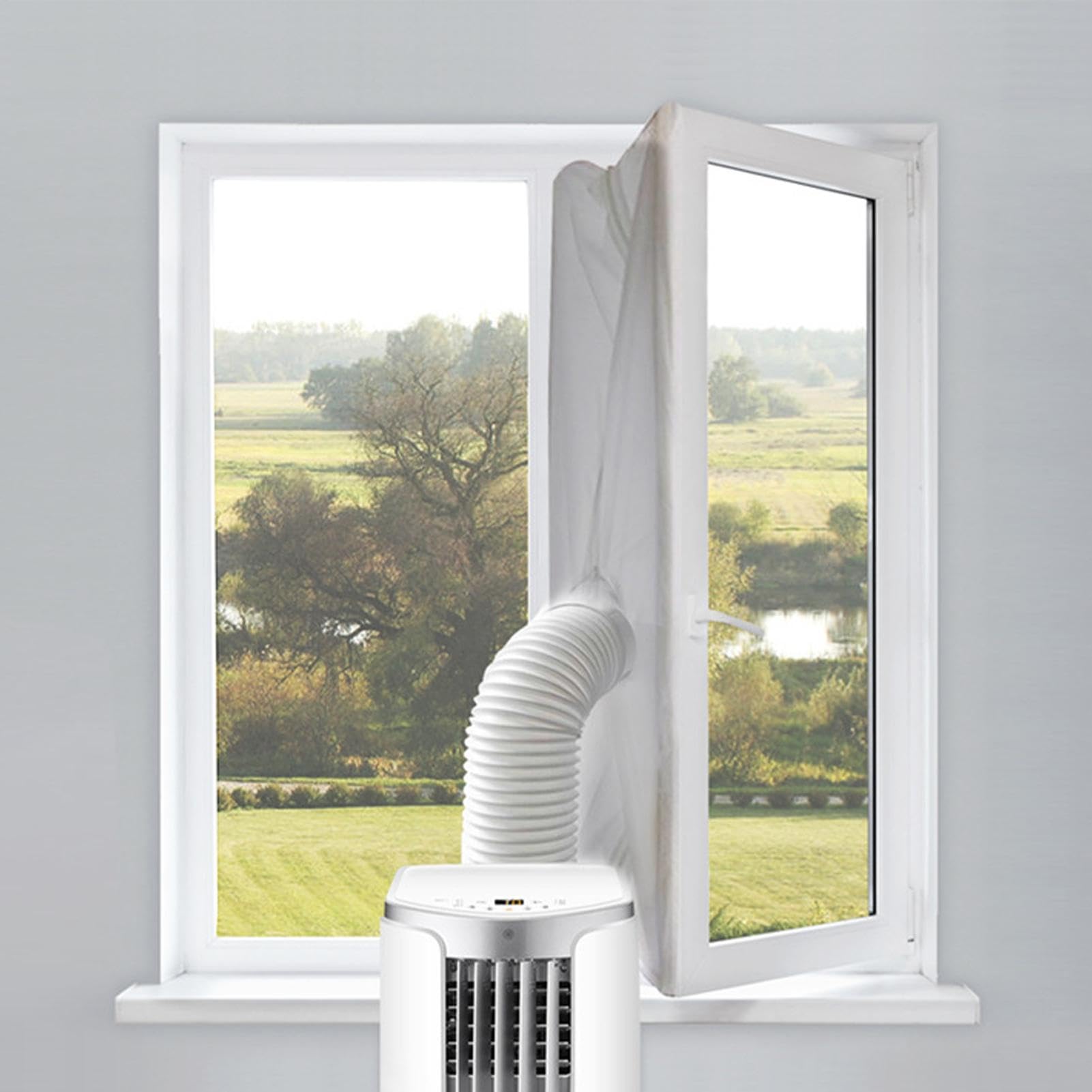 Guarnizione Per Finestra Condizionatore - Set Isolamento Ventilazione HVAC Con Cerniera | Kit Sfiato Finestra Condizionatore | Casa Appartamento Camera Ufficio Officina