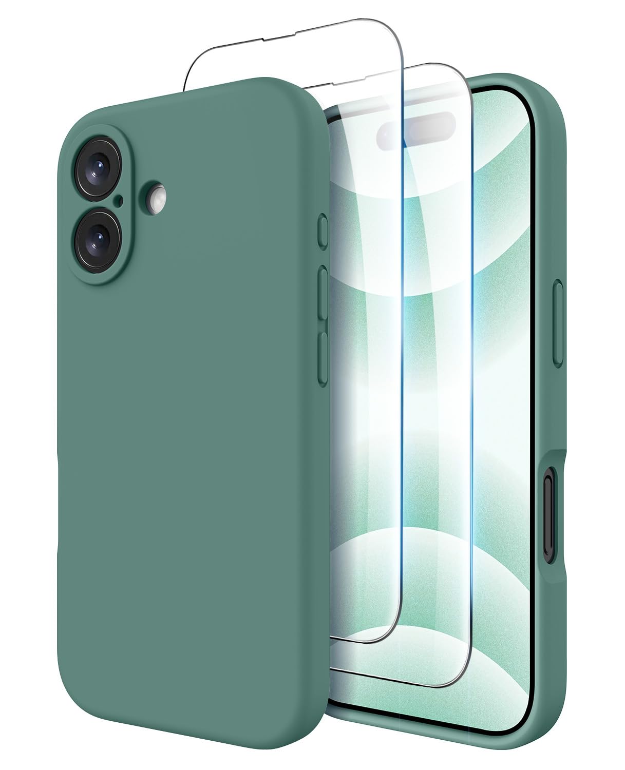 OTOFLY Compatible with iPhone 16 Case, Compatible with MagSafe, Shockproof Magnetic Silicone Case for iPhone 16,[Military Grade Protection] [2 Pack