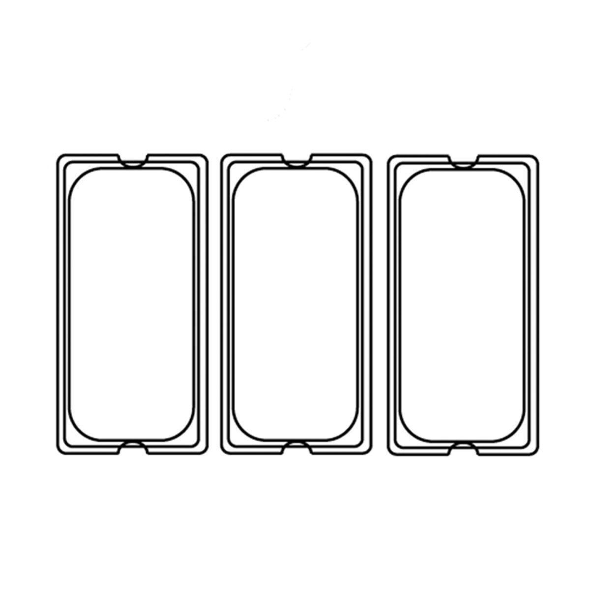 Coperchio Gastronorm 1/3 Per - Codice 202,10/11 32,5X17,6 Cm Trasparente Policarbonato - 24 Unità