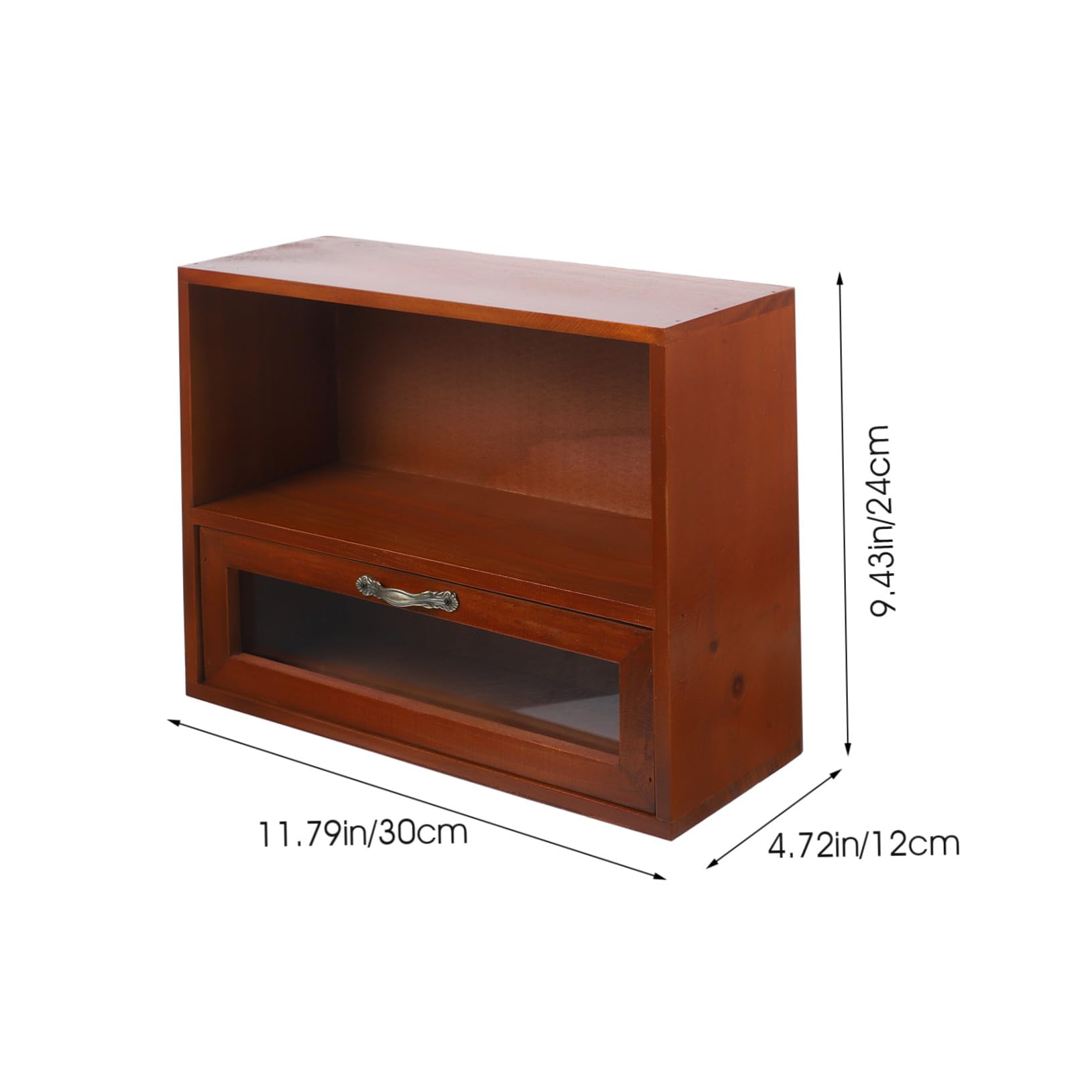 Mikikit Organizer Da Scrivania in Legno Massello Con Mini Cassettiera Divisori Interni Porta Trucchi e Gioielli Multifunzione Design Compatto e Robusto Per Ufficio e Casa