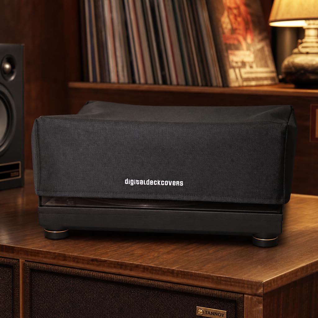 TECHNICS Housse anti-poussière pour platine vinyle SL-1200/SL-1210 & Pioneer PLX-1000 [Résistant à l'eau, antistatique, tissu de qualité supérieure] par DigitalDeckCovers