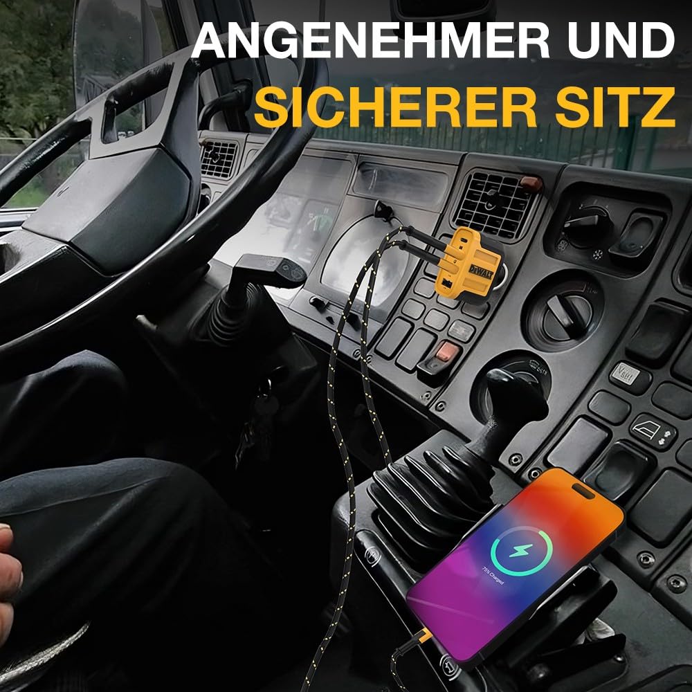 DEWALT USB-C-Autoladegerät, 60 W 4-Port-Schnellladegerät-Adapter, Pd-Typ-C-Autoladegerät kompatibel mit iPhone 16/15/Samsung, USB-Ladegerät für den Zigarettenanzünder