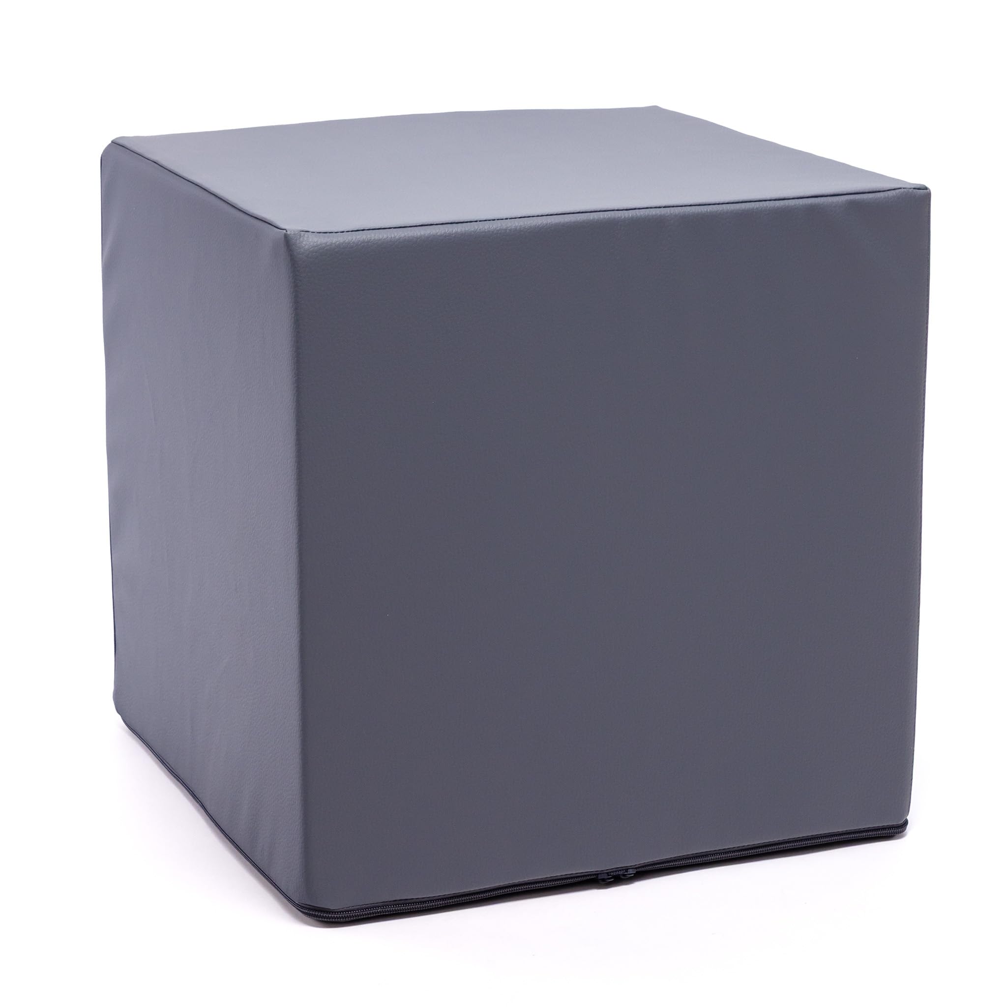 Ecopuf Pouf repose-pieds carré | Ottomana Cube 40 x 40 x 40 cm | Repose-pieds Canapé entièrement déhoussable résistant et anti-déchirure | Tabouret confortable en similicuir
