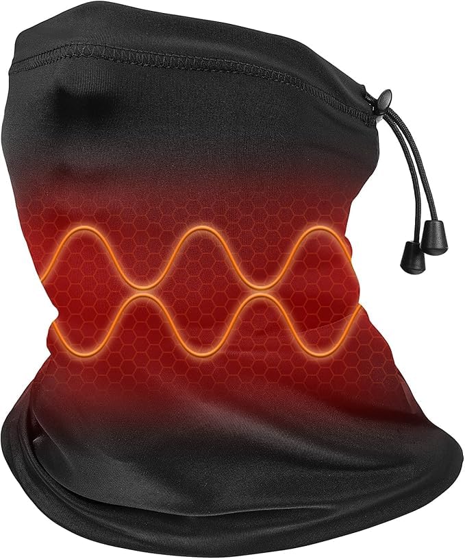 V Step Fleece Neck Gaiter for Cold Weather - Warm Winter Scarf Face Cover Neck Warmer for Skiing