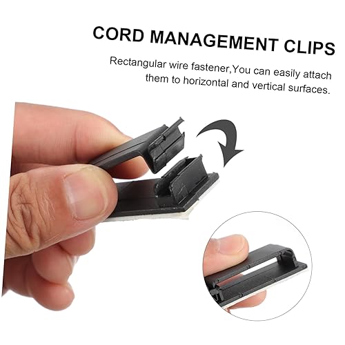 Miniatura 4 de Hemobllo Ganize Your Desk - 10 clips organizadores de cables autoadhesivos para auriculares, cables de cargador de teléfono