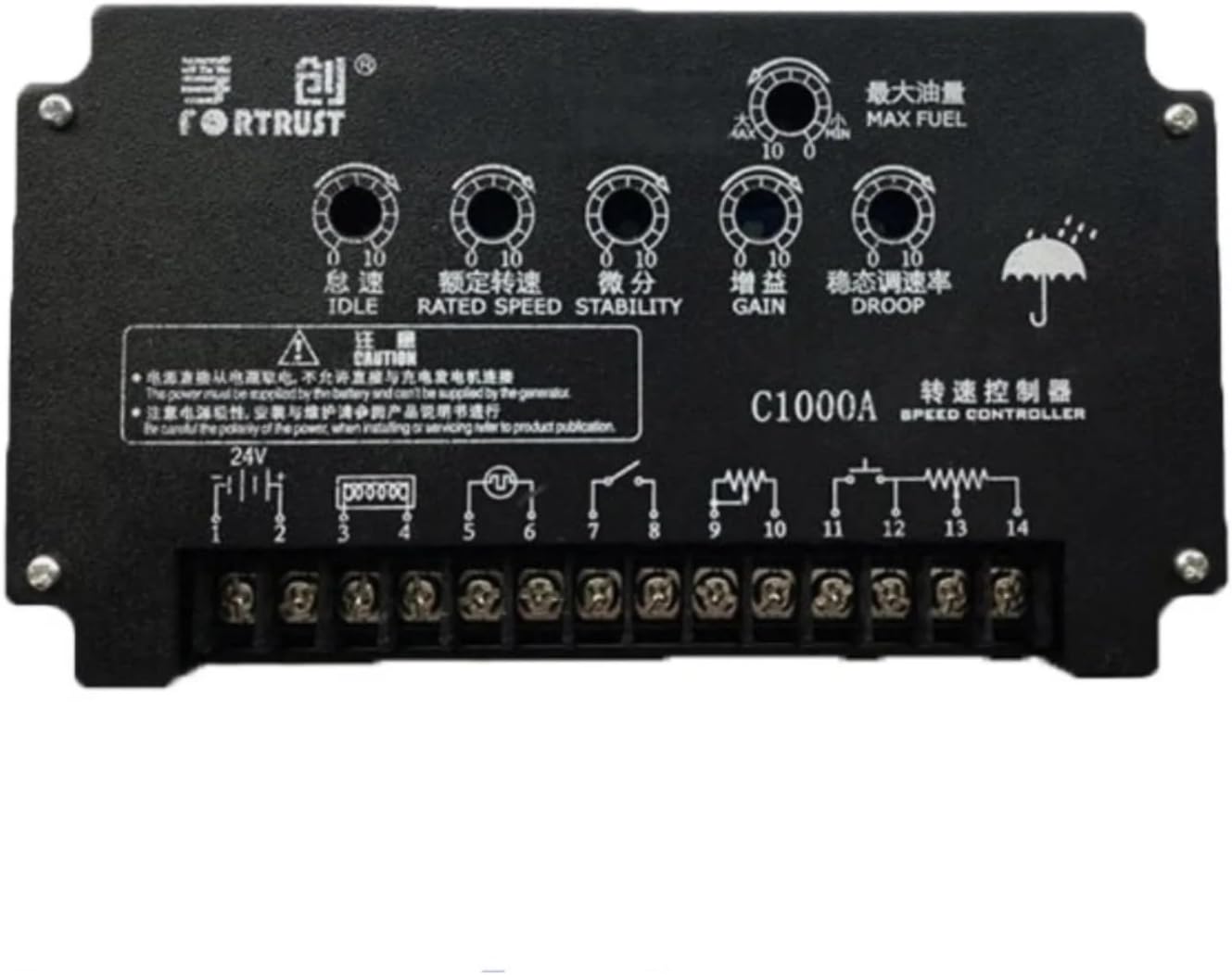 C1000A Speed Governor 24V Electronic Speed Controller Electronic Alternator Genset Parts