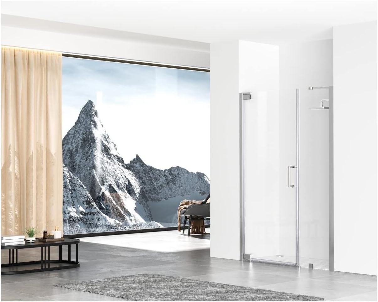 Elegant Kitchen and Bath Carson 48x72 Aluminum Shower Door in Chrome