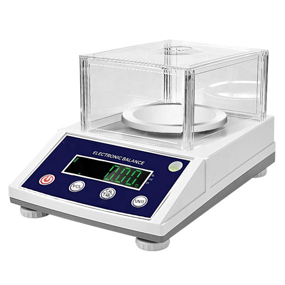 Balance de laboratoire numérique de haute précision 0,01 g Balance de laboratoire électronique analytique de précision pour laboratoires de bijoux (prise 220 V UE/UK/AU, 50 Hz, MAX 1000 g 0,01 g)