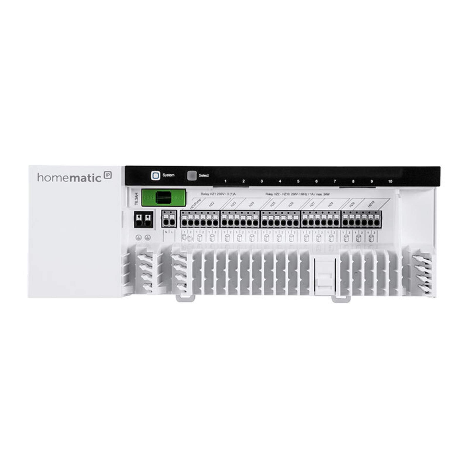 Homematic IP Fußbodenheizungscontroller – 10 Kanäle, 230 V, Smart Home, Digitale Steuerung Fußbodenheizung mit oder ohne App, Energie sparen, 142981A0