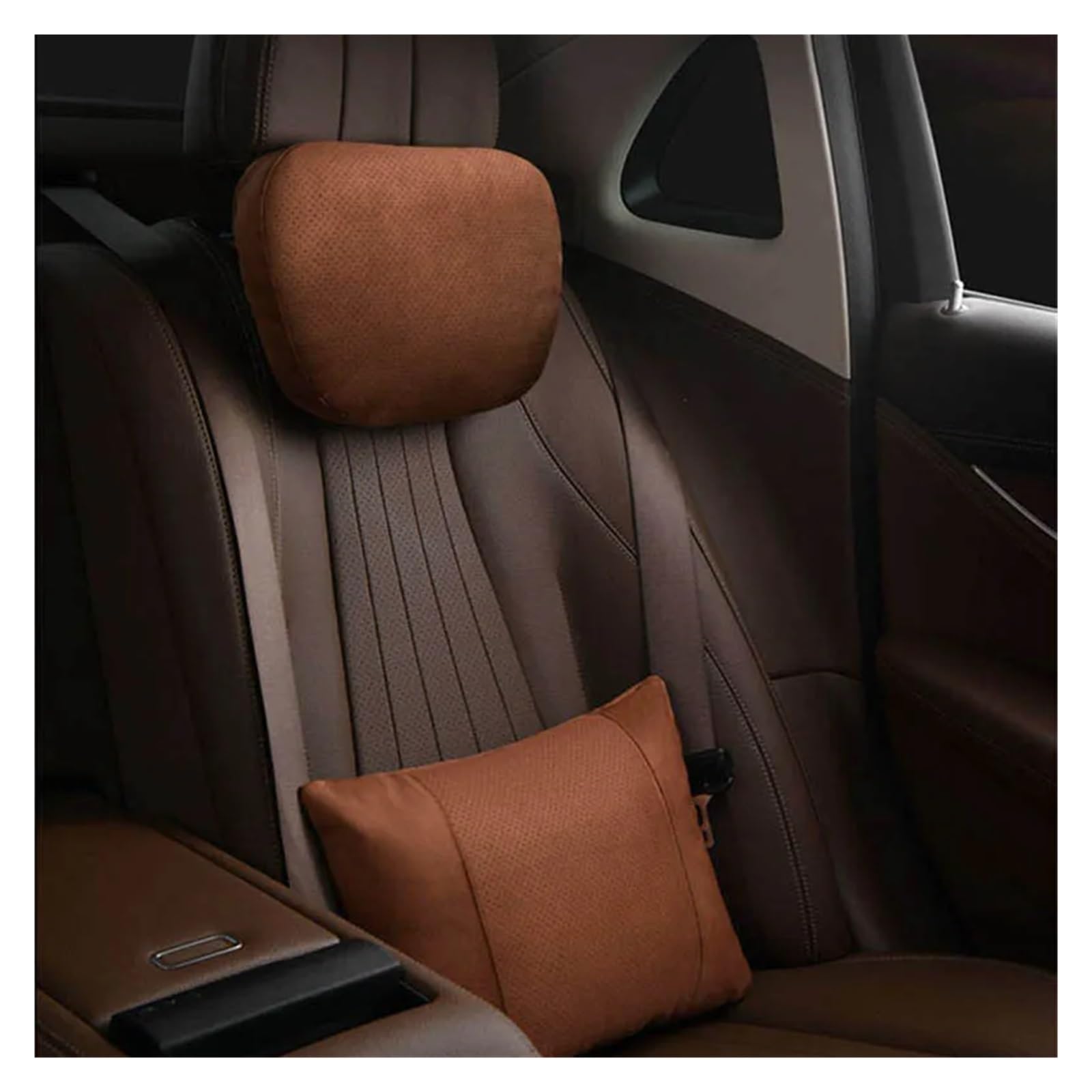 Reposacabezas Coche Almohada for reposacabezas de Coche, Soporte for Asiento, Suave, Universal, Ajustable, Almohadas for Cintura y Cuello, Almohada for reposacabezas de Coche(2Pieces Grey)