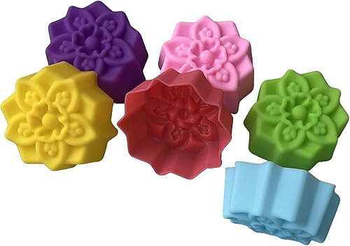 Miniatura 26 de 36 moldes para hornear en forma de flor, de silicona de grado alimenticio, antiadherentes, mini bandejas para cupcakes, pudines, chocolates