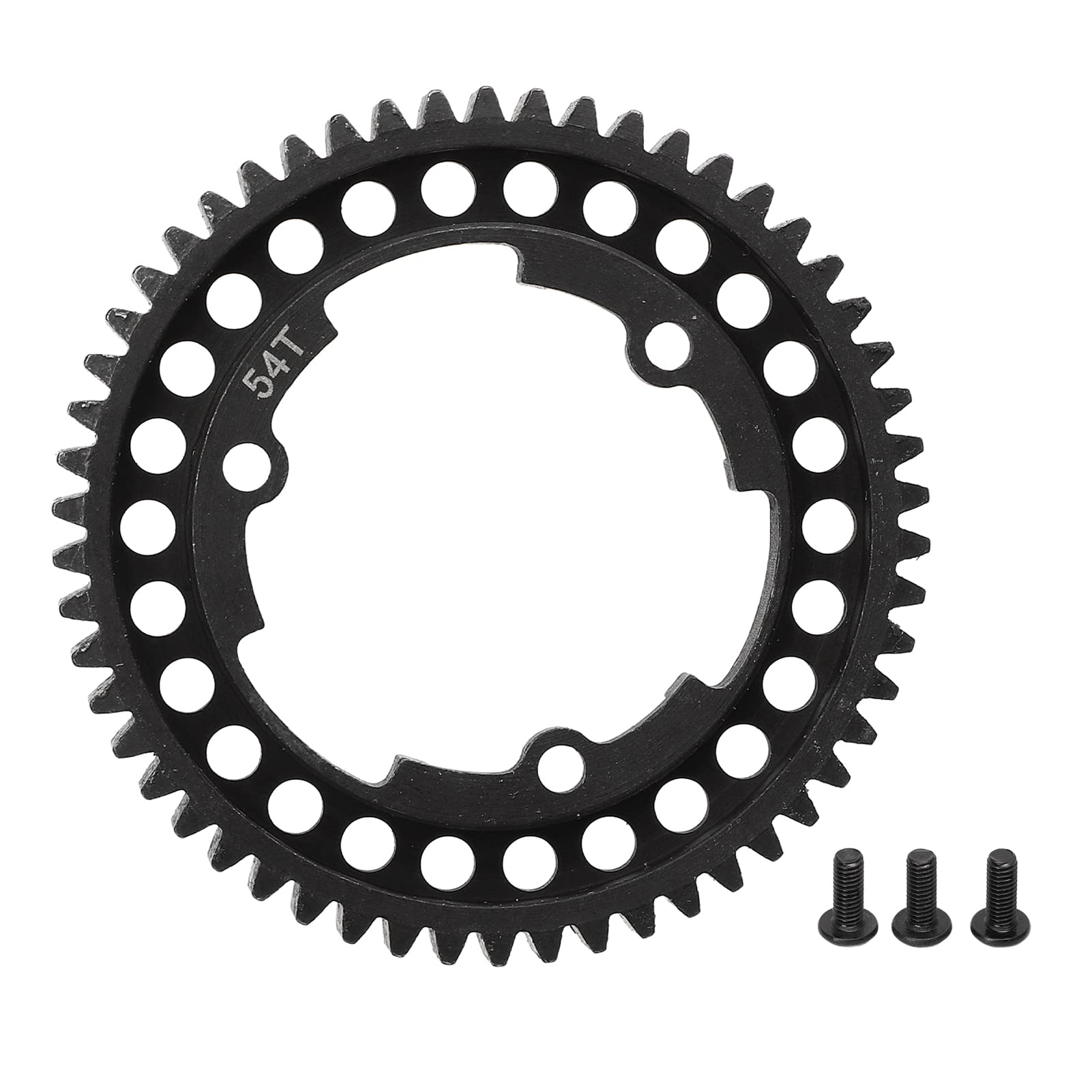 lvifloae Hardened Steel Spur Gear,54T Main Spur Gear Harden Steel RC Replacment Main Gear for Traxxas for E Revo2.0 MAXX RC Car