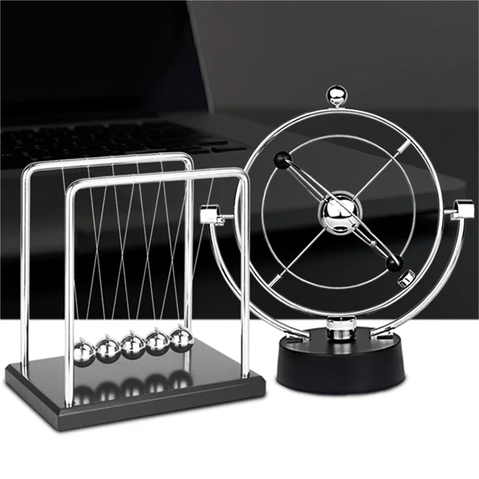 Newton Pendule de bureau en acier Perpétuel Mouvement Collision Boules Fournitures d'enseignement Objet Chambre Bureau Décor