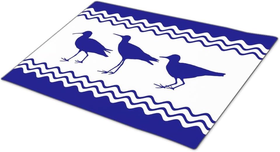 Doormat 3 Navy Blue And White Coastal Decor Sandpipers Door