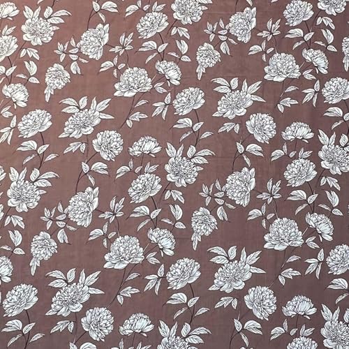 Image of Blue Strip Polycotton Fitted Bedsheet, Single 42x75 (Brown White Flower) | 300 TC | All-Round Elastic Grip | Soft, Breathable & Colourfast | Wrinkle Resistant | Machine Washable