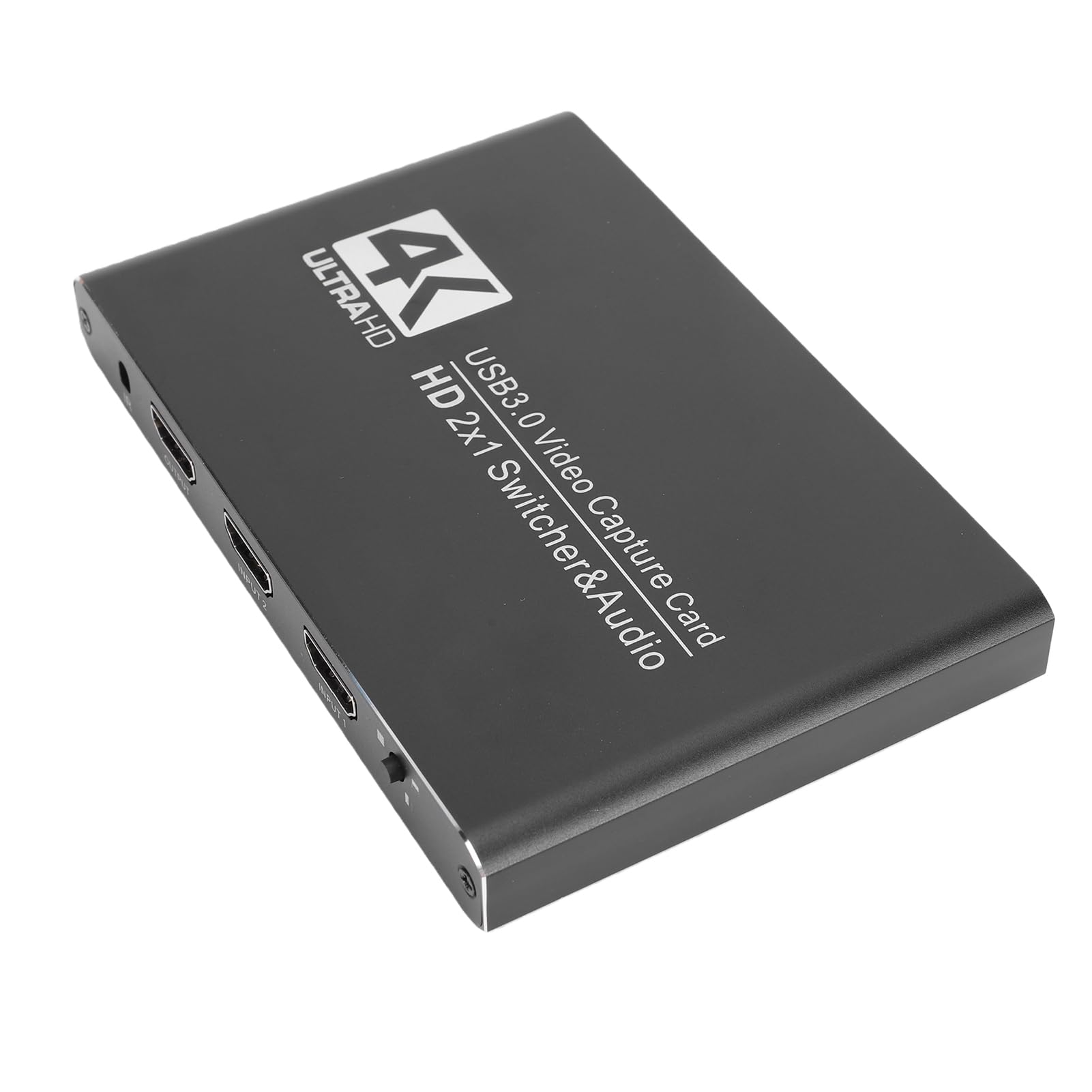 Tarjeta De Captura HDMI 4K, Dispositivo De Captura De Audio Y Vídeo USB 3.0 con Doble HDMI 4K 60 Hz, Micrófono De 3,5 Mm, Entrada De Línea, para Streaming, Grabación Juegos