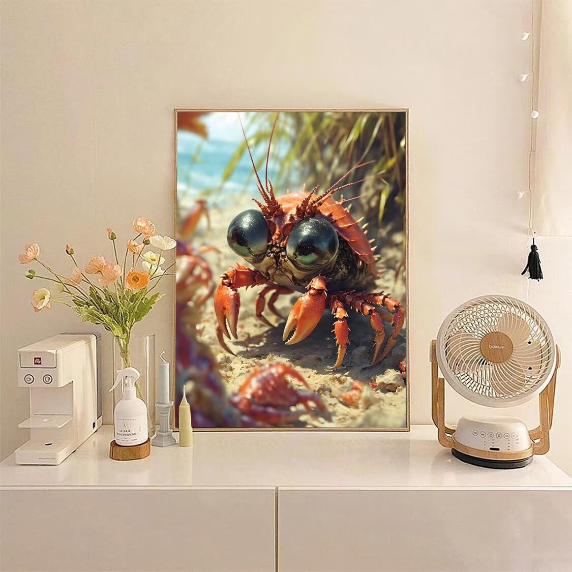 Peinture par numéro Kit, Peinture à l'huile Bricolage avec Brosses et Peintures pour Adultes Enfants Débutant, DIY Le crabe Painting by Numbers Numbers Cadeaux de noël - Sans Cadre - 80x110 cm B-401