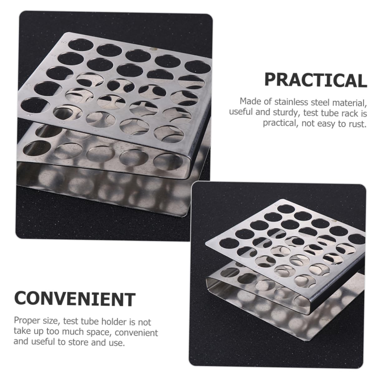 4stücke Stainless Steel Test Tube Rack Z-förmiger Ständer Aus Edelstahl Für Labor Stabil Kompakt Und Praktisch Für Aufbewahrung Von Reagenzgläsern