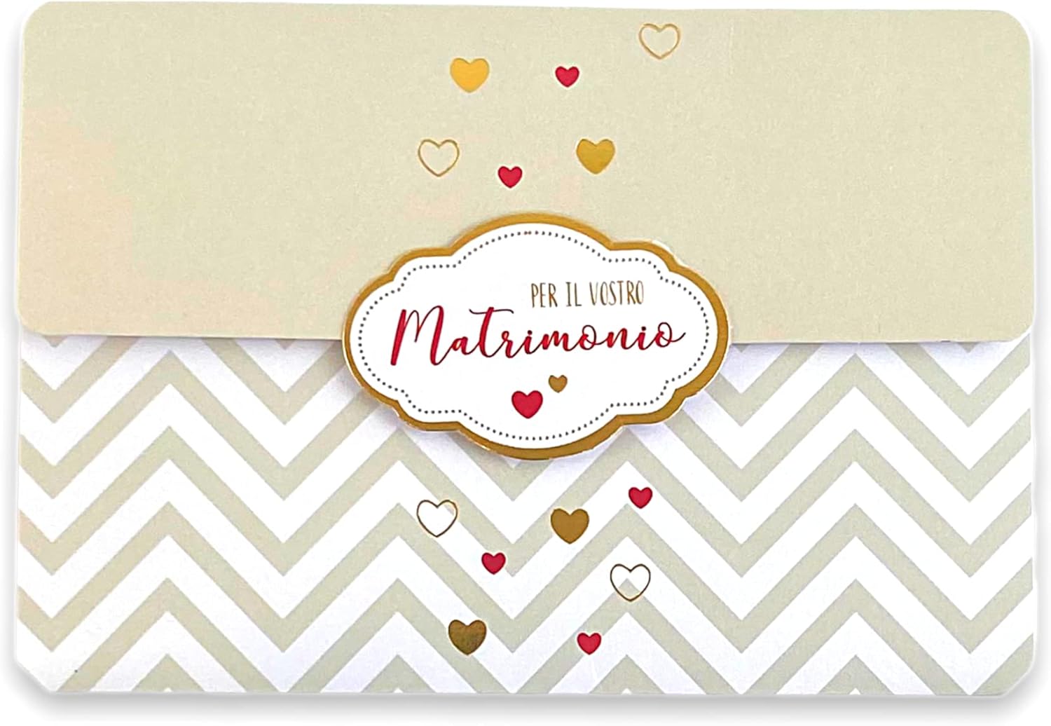 Wedding Greeting Card Money Holder, Inner Envelope for Bride and Groom Gift Included - Magnetic Closure
