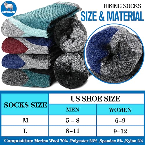 Merino Wool Hiking Socks for Men
