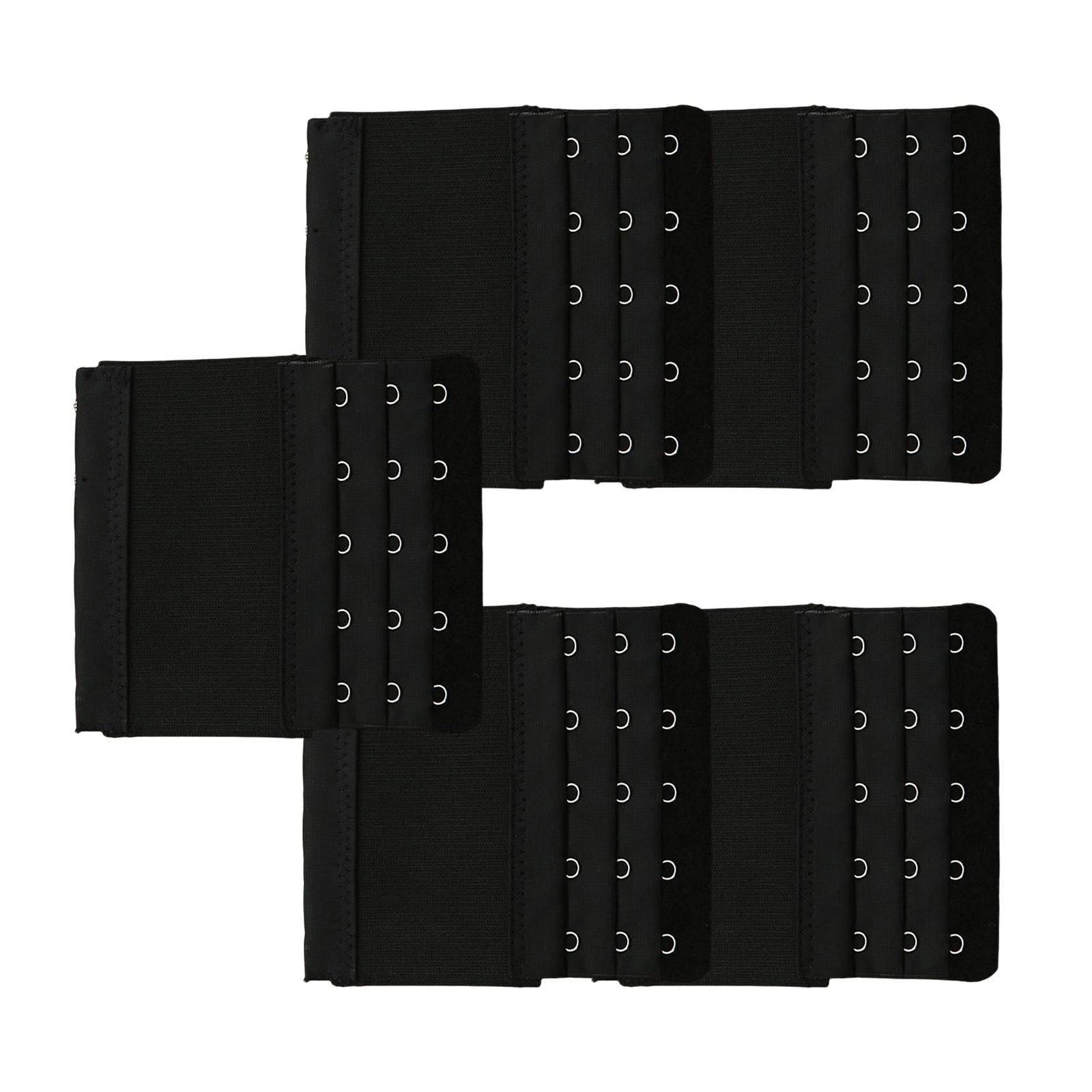 ELBME 5X Bra Extender Strap Comfortable 5 Hooks Extender Bra Band for Women Lady Free Size Black-image-29