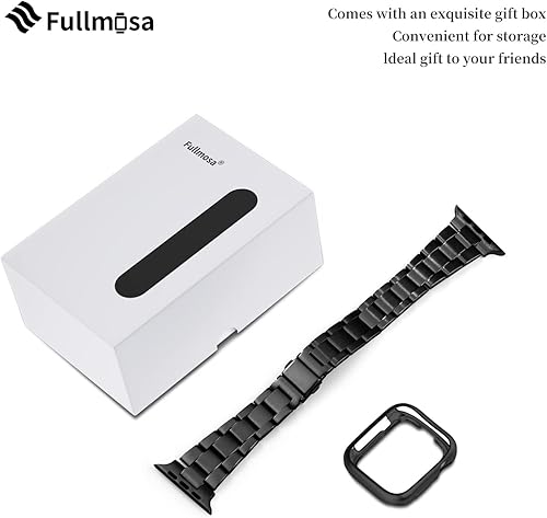 Miniatura 8 de Fullmosa Correa compatible con Apple Watch de 41454440421.496 in, correa de acero inoxidable para iWatch con funda para Apple Watch Series