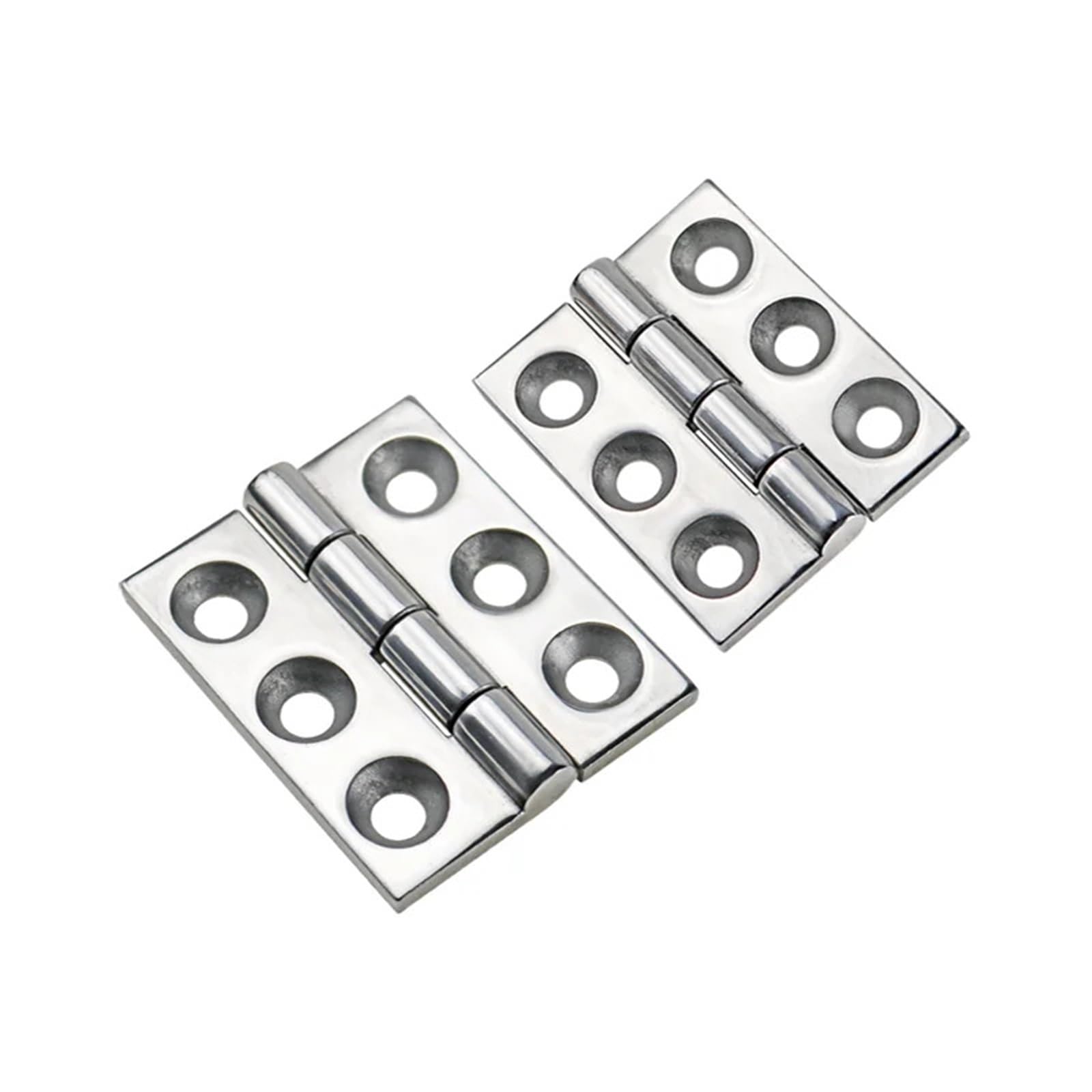 Bisagra de acero inoxidable 304 for puerta de armario eléctrico industrial, con orificio grande, 1 unidad(80mmX65mmX6mm)